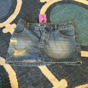 Edikted Denim Micro Skirt